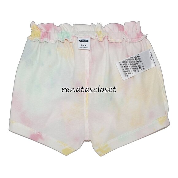 Old Navy Baby Girls' Tie-Dye Printed Pull-On Jersey-Knit Shorts NWT - Picture 7 of 10